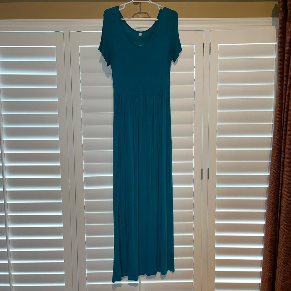 Teal maxi dress